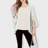 Aria - Blúzka na jar s okrúhlym výstrihom